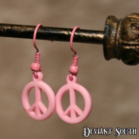 Deviant South Peace Earrings - Light Pink