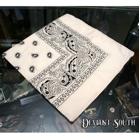Paisley Bandana White