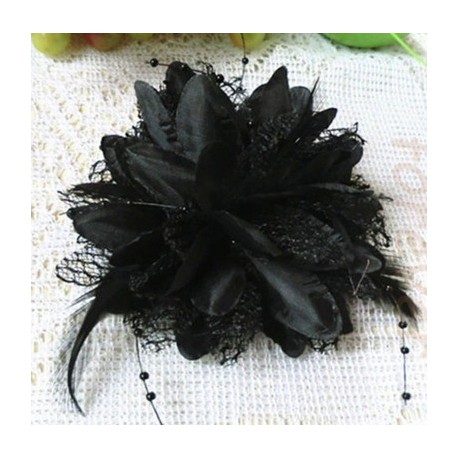 Brooch / Hair Fascinator - Black