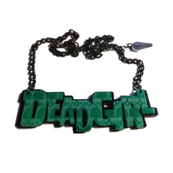 Kreepsville Dead Girl Mirror Acrylic Necklace