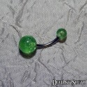 Acrylic Belly Ring - Glitter Green