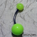 Acrylic Belly Ring - Opaque Lime Green