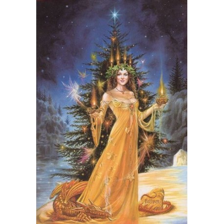 Yuletide 'Christmas' Wiccan Pagan Greeting Card - Lady of the Lights