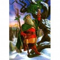 Yuletide 'Christmas' Wiccan Pagan Greeting Card - Gathering the Mistletoe