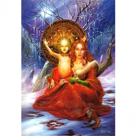 Yuletide 'Christmas' Wiccan Pagan Greeting Card - Child of Promise